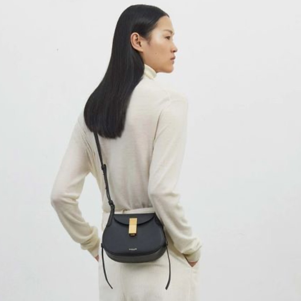 DeMellier Mini Lausanne - Black Pebbled Leather